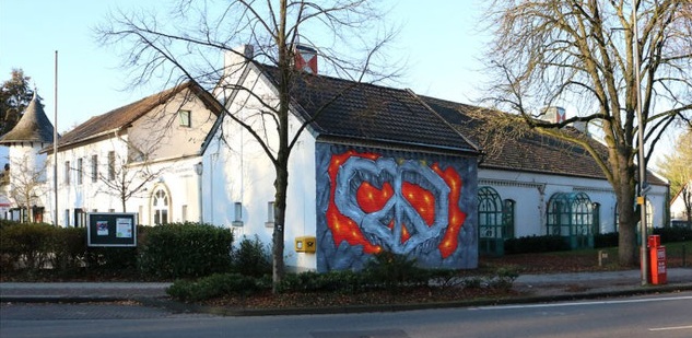 Graffiti-Kunstwerk am Bürgerzentrum Steinbreche
